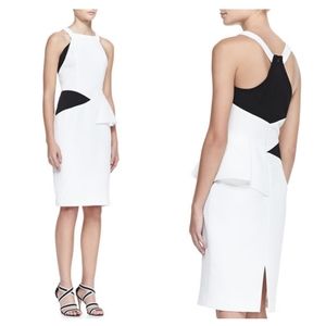 Black Halo Kinsley High Square Neck Sleveless Colorblock Dress sz 8